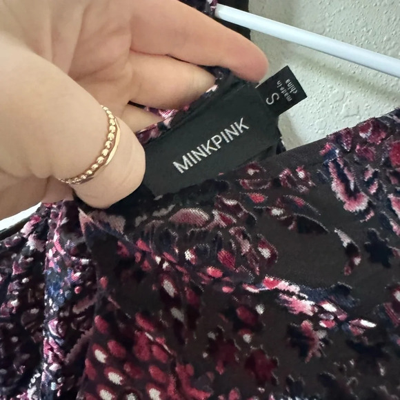 MinkPink Look But Don’t Touch Velvet Mini Dress Small - Picture 4 of 4